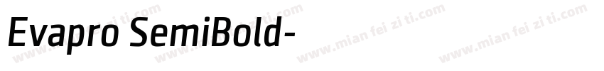 Evapro SemiBold字体转换